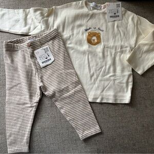 Zara Cream and Brown Kids Matching Set